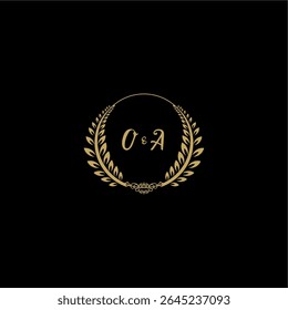 Beauty and feminine vector initial logo handwriting logo of initial floral and botanical with creative template for any company or business
