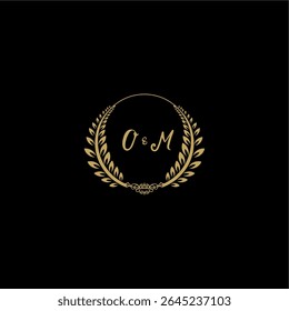 Beauty and feminine vector initial logo handwriting logo of initial floral and botanical with creative template for any company or business