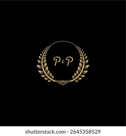 Beauty and feminine vector initial logo handwriting logo of initial floral and botanical with creative template for any company or business