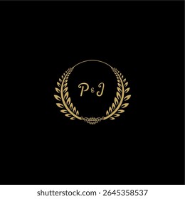 Beauty and feminine vector initial logo handwriting logo of initial floral and botanical with creative template for any company or business
