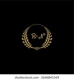 Beauty and feminine vector initial logo handwriting logo of initial floral and botanical with creative template for any company or business