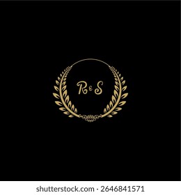 Beauty and feminine vector initial logo handwriting logo of initial floral and botanical with creative template for any company or business