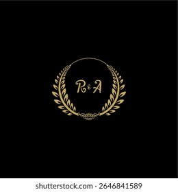 Beauty and feminine vector initial logo handwriting logo of initial floral and botanical with creative template for any company or business