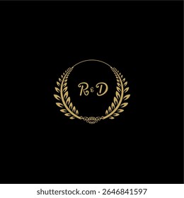 Beauty and feminine vector initial logo handwriting logo of initial floral and botanical with creative template for any company or business