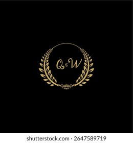 Beauty and feminine vector initial logo handwriting logo of initial floral and botanical with creative template for any company or business