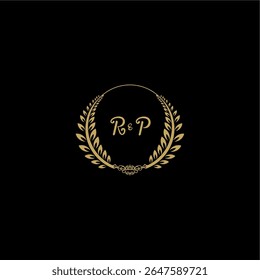 Beauty and feminine vector initial logo handwriting logo of initial floral and botanical with creative template for any company or business