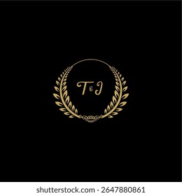 Beauty and feminine vector initial logo handwriting logo of initial floral and botanical with creative template for any company or business
