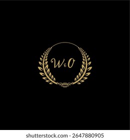 Beauty and feminine vector initial logo handwriting logo of initial floral and botanical with creative template for any company or business