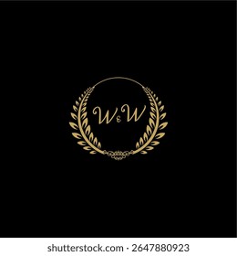 Beauty and feminine vector initial logo handwriting logo of initial floral and botanical with creative template for any company or business