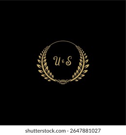 Beauty and feminine vector initial logo handwriting logo of initial floral and botanical with creative template for any company or business