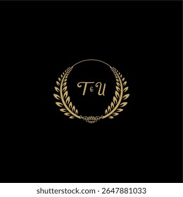 Beauty and feminine vector initial logo handwriting logo of initial floral and botanical with creative template for any company or business