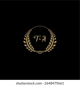 Beauty and feminine vector initial logo handwriting logo of initial floral and botanical with creative template for any company or business