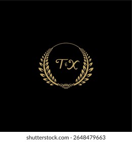 Schönheit und feminine Vektor anfängliche Logo Handschrift Logo der ersten floralen und botanischen mit kreativen Vorlage für jedes Unternehmen oder Geschäft