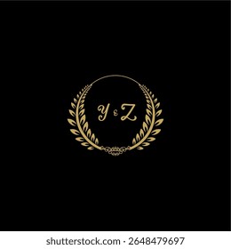 Beauty and feminine vector initial logo handwriting logo of initial floral and botanical with creative template for any company or business