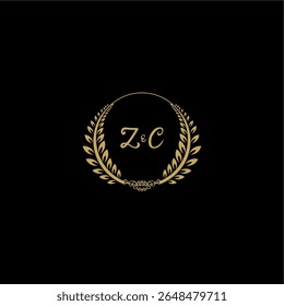 Beauty and feminine vector initial logo handwriting logo of initial floral and botanical with creative template for any company or business