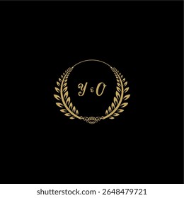 Beauty and feminine vector initial logo handwriting logo of initial floral and botanical with creative template for any company or business