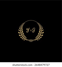 Beauty and feminine vector initial logo handwriting logo of initial floral and botanical with creative template for any company or business