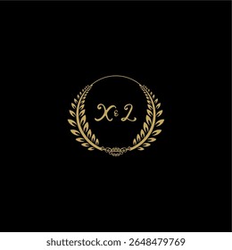 Beauty and feminine vector initial logo handwriting logo of initial floral and botanical with creative template for any company or business