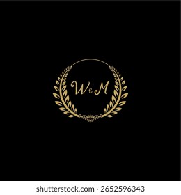 Beauty and feminine vector initial logo handwriting logo of initial floral and botanical with creative template for any company or business