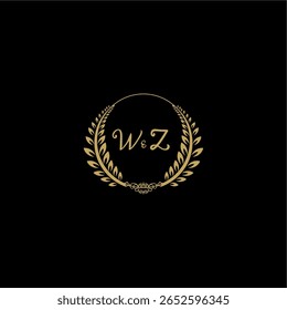 Beauty and feminine vector initial logo handwriting logo of initial floral and botanical with creative template for any company or business