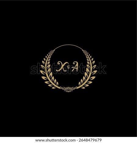 Beauty and feminine vector initial logo handwriting logo of initial floral and botanical with creative template for any company or business