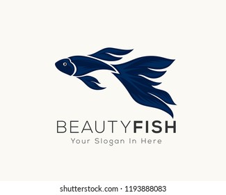 Beauty fish logo, betta fish logo