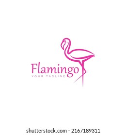 Beauty Flamingo Bird Animal Art Logo Stock Vector (Royalty Free ...