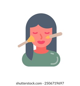 Iconos planos de la belleza, Ilustración vectorial