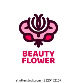 beauty flora flower nature logo concept design illustration