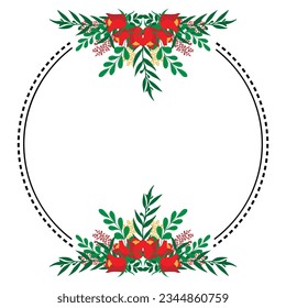beauty floral frame shape illustration design