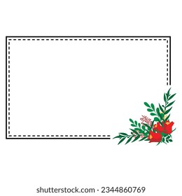 beauty floral frame shape illustration design