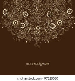 Beauty floral illustration, place for your text