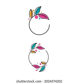Beauty florist vector icon design template