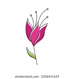 Beauty florist vector icon design template