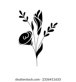 Beauty florist vector icon design template