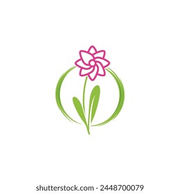 Beauty florist vector icon design template