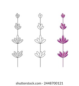 Beauty florist vector icon design template