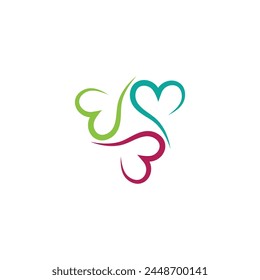 Beauty florist vector icon design template