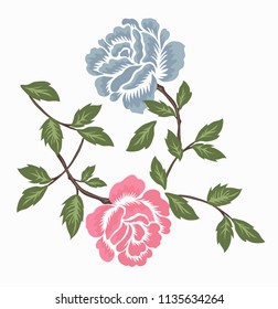 Beauty flower design element vector on white background