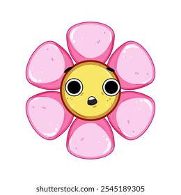 beauty flower face cartoon. makeup floral, petals bloom, portrait creative beauty flower face sign. isolated symbol vector illustration
