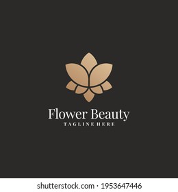 Beauty flower fashion spa decoration logo design vector salon inspiration. Logo can be used for icon, brand, identity, yoga, wellness, natural, plant, health, and business company