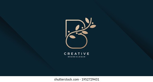 Logo de flor de belleza con concepto creativo para empresa, negocios, belleza, spa Vector Premium