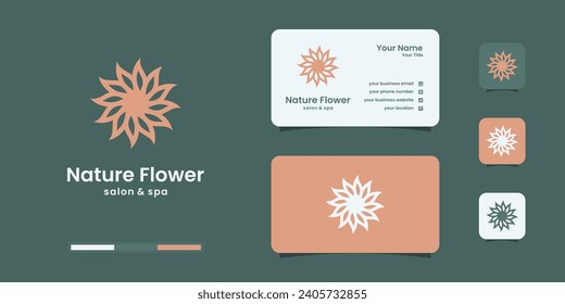 beauty flower logo design template