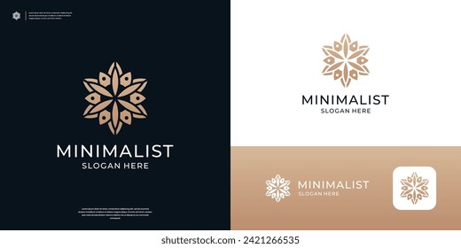 Beauty flower logo design vector illustration