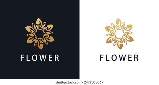 Beauty flower logo icon. Creative simple luxury flower logo ideas.	