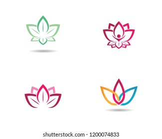 Beauty flower logo illustration