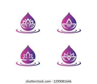 Beauty flower logo illustration