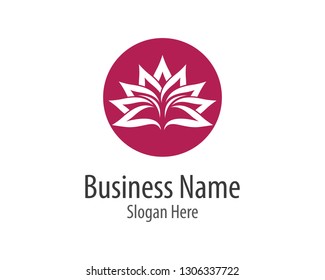 Beauty flower logo illustration