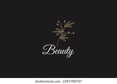 ilustración de icono del logotipo de la flor de belleza
