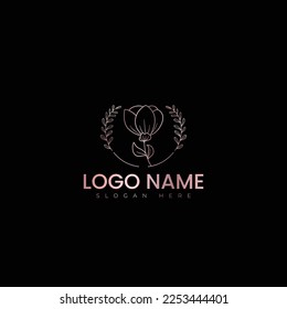 Beauty Flower logo vector illustration design